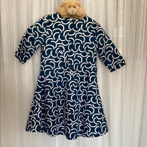 Stylish Kids Dress in Blue and White! Size 5